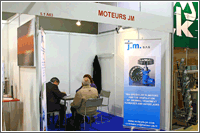 The booth of Moteurs JM: The specialist in motors for the ventilation of thermal treatment furnaces and autoclaves for aeronautic and automobile industries