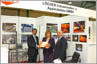 Handing the diploma to Locher company: Construction and manufacturing of complete industrial furnace systems for heating and heat treatment of metals
