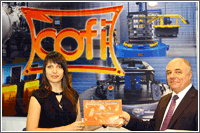 Handing the diploma to COFI S.p.A.: specialized in Heat Treatment Furnaces:  vacuum furnaces, Chess model furnaces and chamber furnaces
